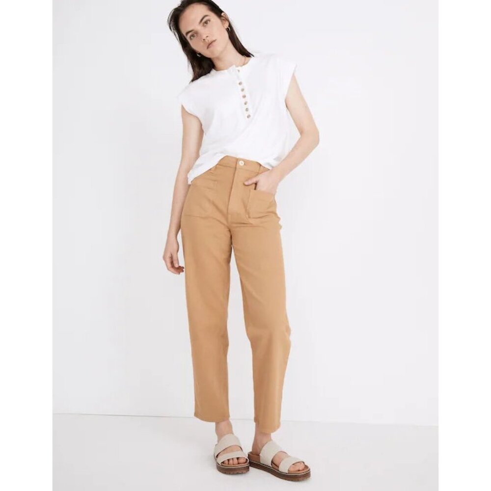Madewell Garment-Dyed Balloon Pants Patch Pocket Edition Size 33 Autumn Gold